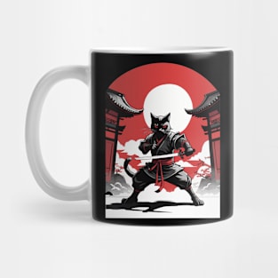 Shadow Strike: Black Cat Ninja's Deadly Dance Mug